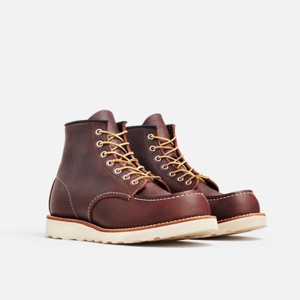Men's Red Wing 6-Inch in Briar Oil-Slick Leather Heritage Boots Dark Red | NZ0931IKJ