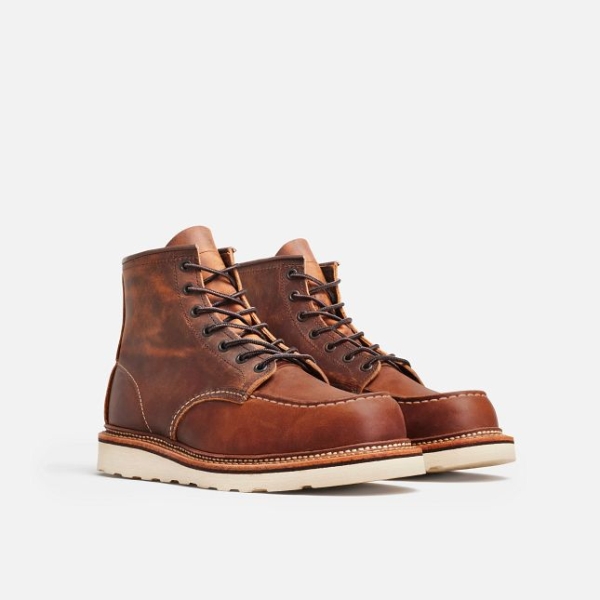 Men's Red Wing 6-Inch in Copper Rough & Tough Leather Heritage Boots Copper | NZ1638RBV