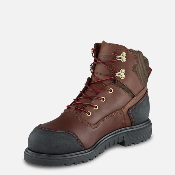 Men's Red Wing Brnr XP 6-inch Waterproof Work Boots Brown | NZ1587IUA