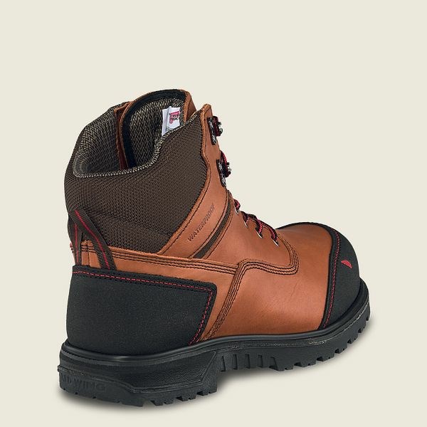 Men's Red Wing Brnr XP 6-inch Waterproof Safety Toe Boot Work Boots Black | NZ2076IFU