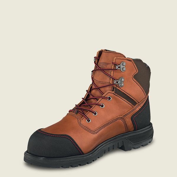 Men's Red Wing Brnr XP 6-inch Waterproof Safety Toe Boot Work Boots Black | NZ2076IFU