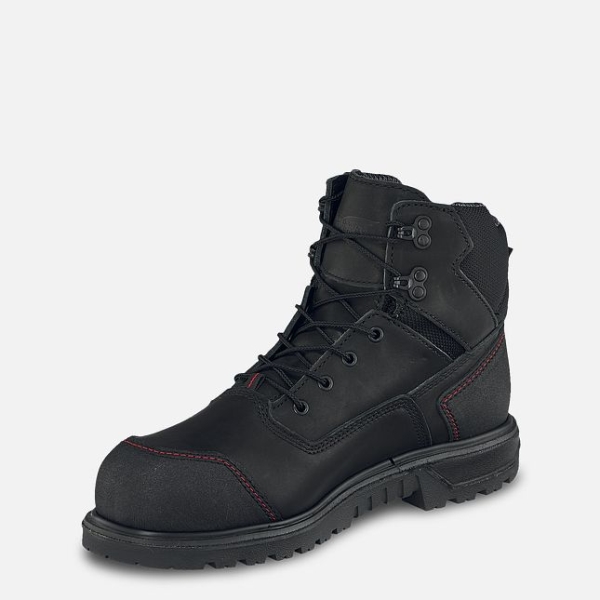 Men's Red Wing Brnr XP 6-inch Waterproof Safety Shoes Black | NZ2847FLP