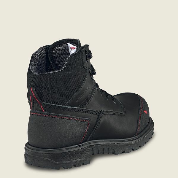 Men's Red Wing Brnr XP 6-inch Waterproof Safety Toe Boot Work Boots Black | NZ3785TKW