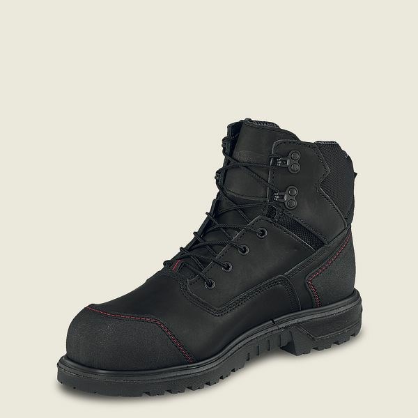 Men's Red Wing Brnr XP 6-inch Waterproof Safety Toe Boot Work Boots Black | NZ3785TKW