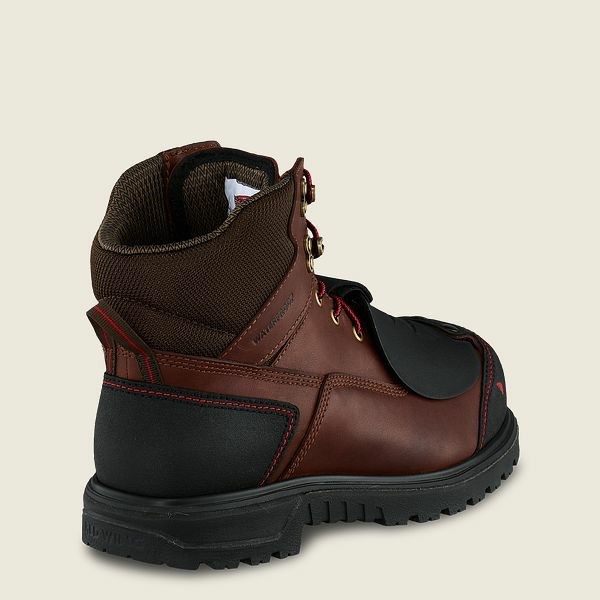 Men's Red Wing Brnr XP 6-inch Waterproof Safety Toe Metguard Boot Work Boots Black | NZ5629RAM