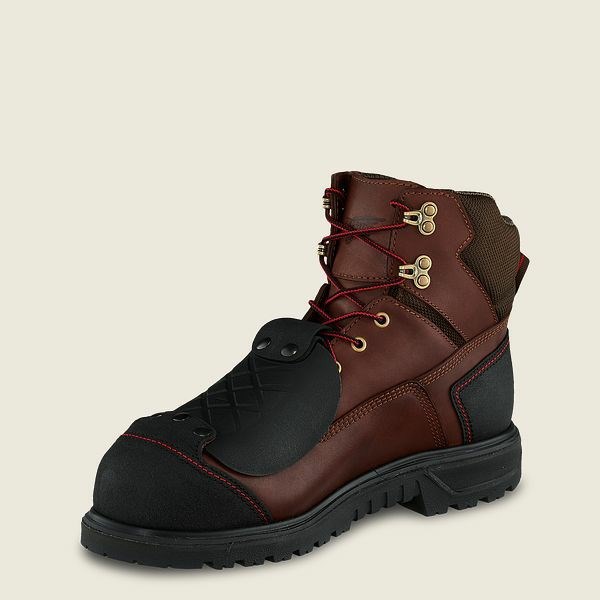 Men's Red Wing Brnr XP 6-inch Waterproof Safety Toe Metguard Boot Work Boots Black | NZ5629RAM