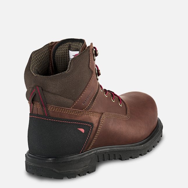 Men's Red Wing Brnr XP 6-inch Waterproof CSA Work Boots Brown | NZ9802XAS