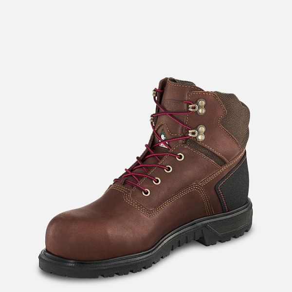 Men's Red Wing Brnr XP 6-inch Waterproof CSA Work Boots Brown | NZ9802XAS