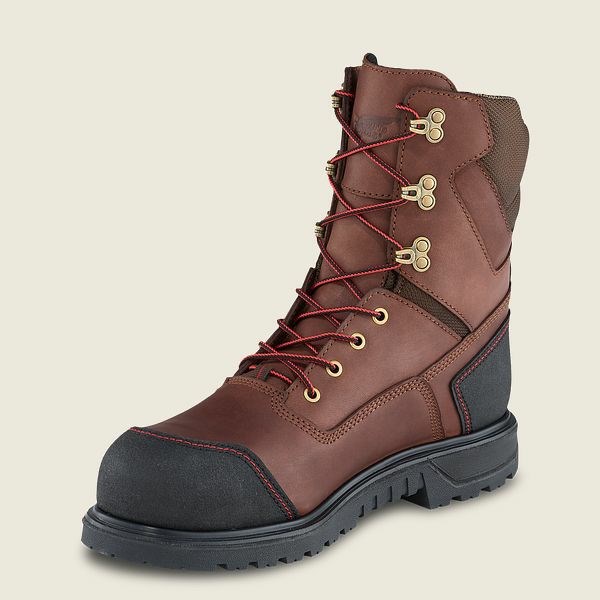 Men's Red Wing Brnr XP 8-inch Insulated, Waterproof Safety Toe Boots Black | NZ3467ABO