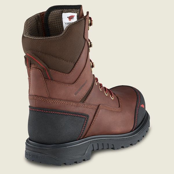 Men's Red Wing Brnr XP 8-inch Insulated, Waterproof Safety Toe Boots Black | NZ3467ABO