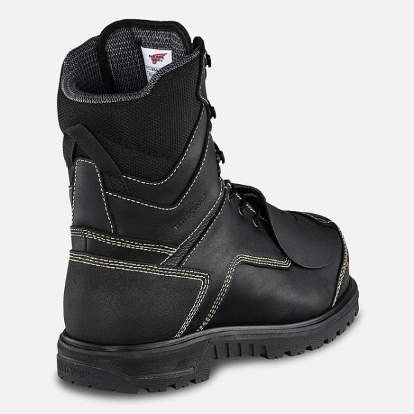 Men's Red Wing Brnr Xp 8-inch Waterproof, Metguard CSA Work Boots Black | NZ2501EOQ