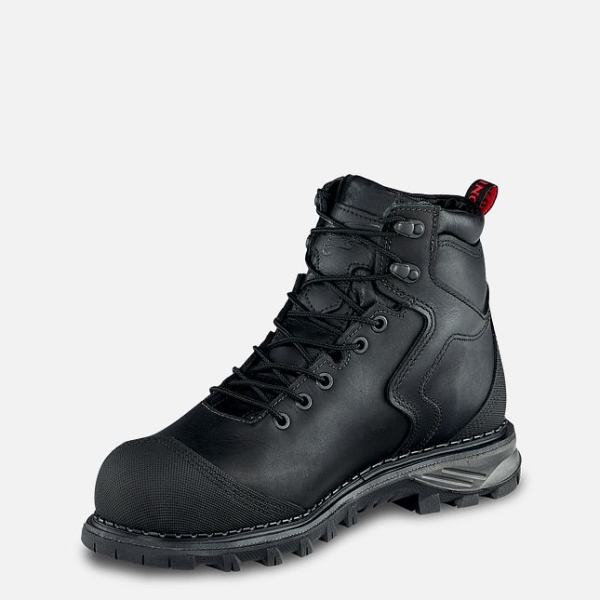 Men's Red Wing Burnside 6-inch Waterproof Work Boots Black | NZ0196JGL