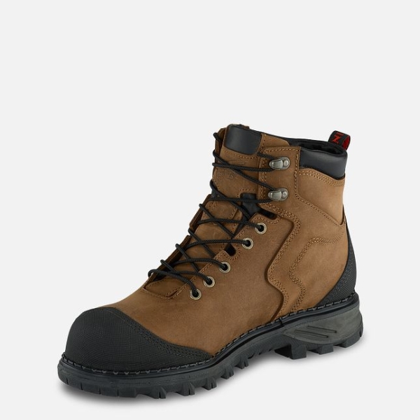 Men's Red Wing Burnside 6-inch Waterproof Shoes Brown | NZ0953FCU