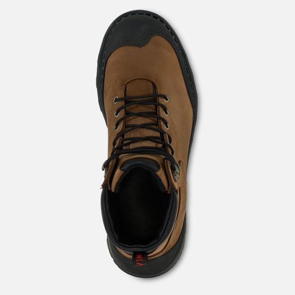 Men's Red Wing Burnside 6-inch Waterproof Shoes Brown | NZ0953FCU