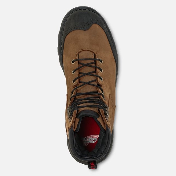 Men's Red Wing Burnside 8-inch Waterproof Shoes Brown | NZ0279VPQ