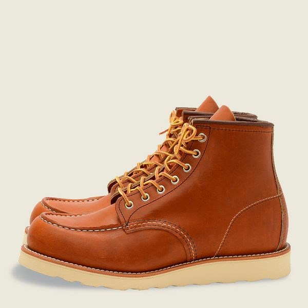 Men's Red Wing Classic Moc 6-inch boot Heritage Boots Brown | NZ0761LZD