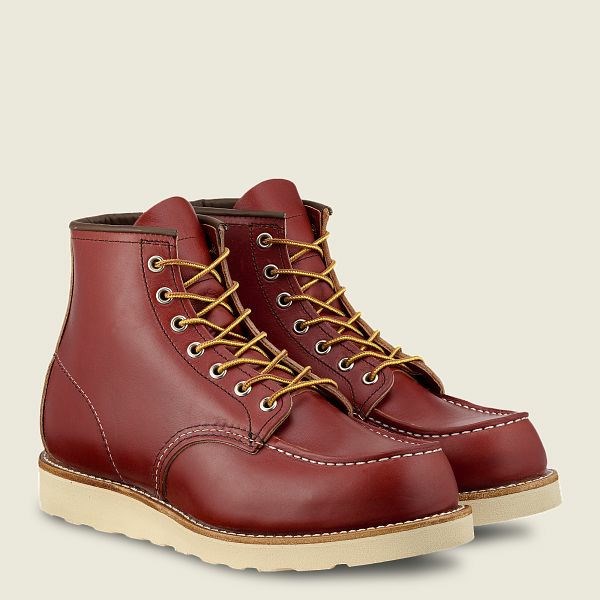 Men's Red Wing Classic Moc 6-inch boot Heritage Boots Brown | NZ6182ZGB