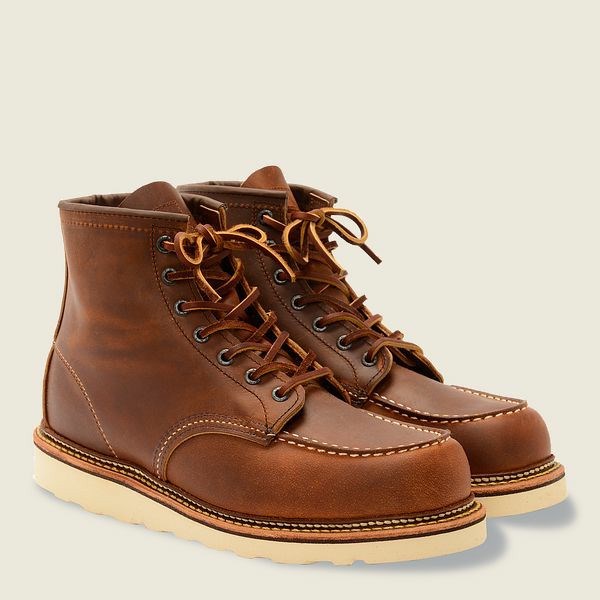 Men's Red Wing Classic Moc 6-inch boot Heritage Boots Brown | NZ9174FUK