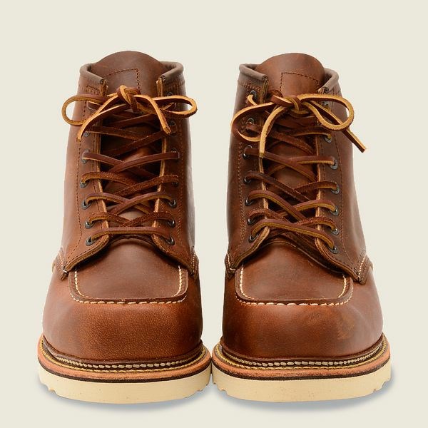 Men's Red Wing Classic Moc 6-inch boot Heritage Boots Brown | NZ9174FUK