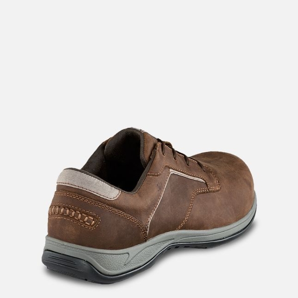 Men's Red Wing ComfortPro Oxford Safety Shoes Brown | NZ3619GMW