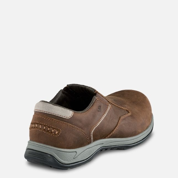 Men's Red Wing ComfortPro Slip-On Safety Shoes Brown | NZ9351NZA