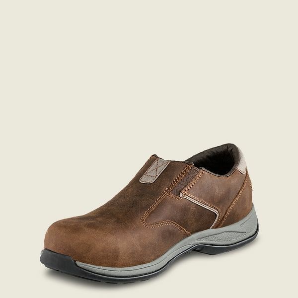 Men's Red Wing Comfortpro Safety Toe Slip-On Work Shoes Black | NZ3048IBY