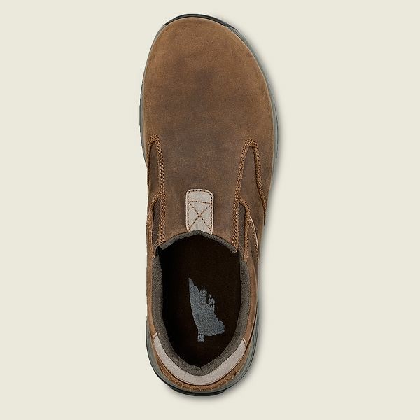 Men's Red Wing Comfortpro Safety Toe Slip-On Work Shoes Black | NZ3048IBY