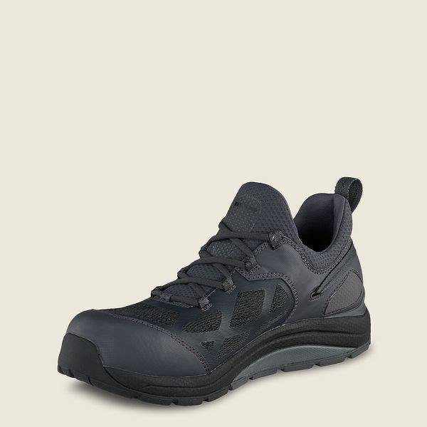 Men's Red Wing CoolTech Athletics Safety Toe Work Shoes Black | NZ7142QEB