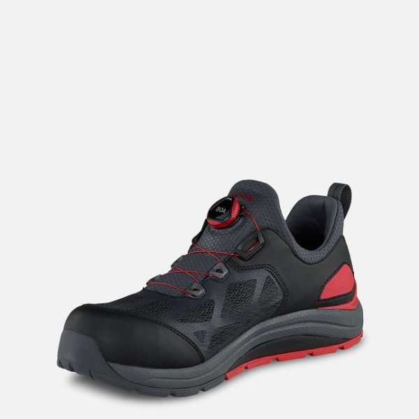 Men's Red Wing Cooltech™ Athletics Athletic Safety Shoes Black / Red | NZ8940IHW