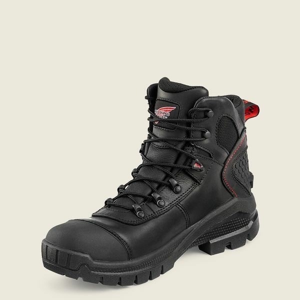 Men's Red Wing Crv 6-inch Waterproof Safety Toe Boots Black | NZ8923NCA