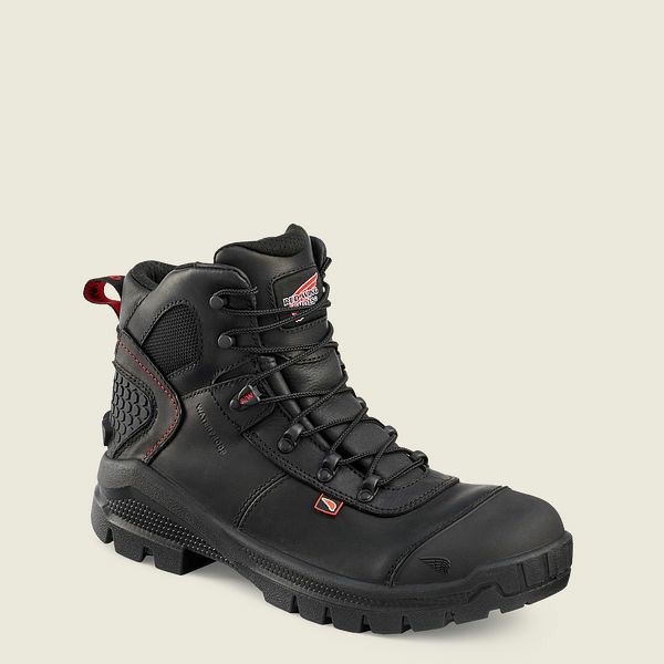 Men\'s Red Wing Crv 6-inch Waterproof Safety Toe Boots Black | NZ8923NCA