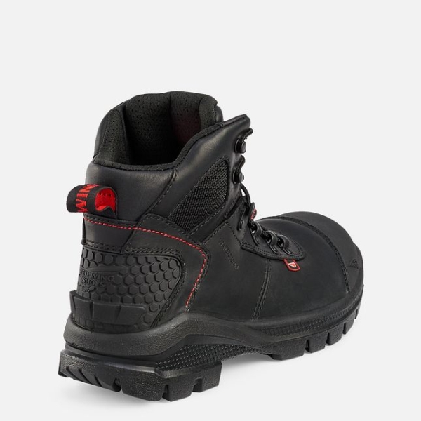 Men's Red Wing Crv™ 6-inch Waterproof Safety Shoes Black | NZ6547QJB