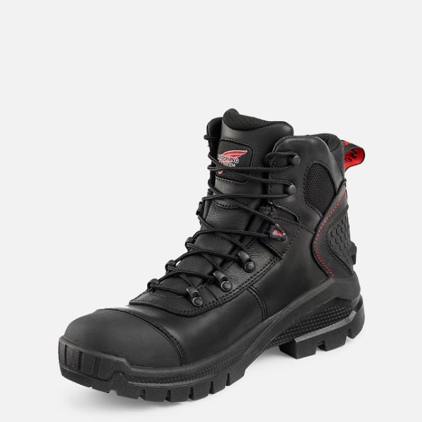 Men's Red Wing Crv™ 6-inch Waterproof Safety Shoes Black | NZ6547QJB