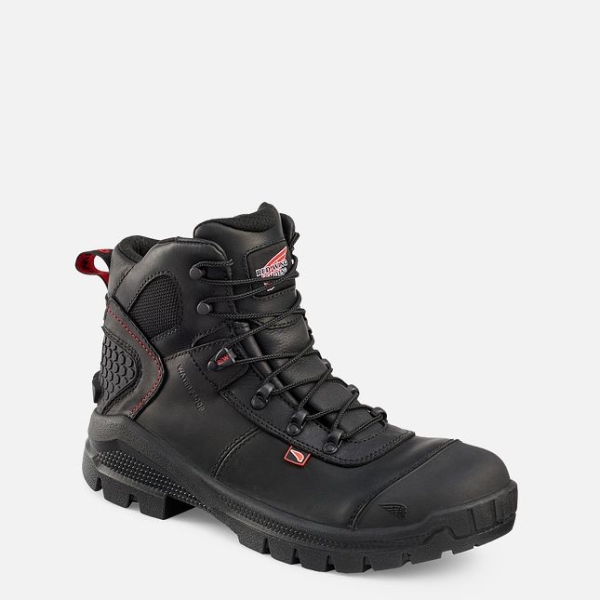 Men\'s Red Wing Crv™ 6-inch Waterproof Safety Shoes Black | NZ6547QJB