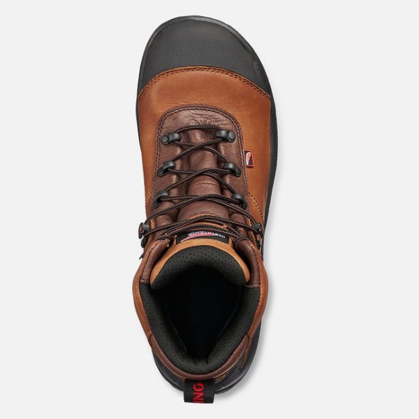 Men's Red Wing Crv™ 6-inch Waterproof Safety Shoes Brown | NZ8396QFO