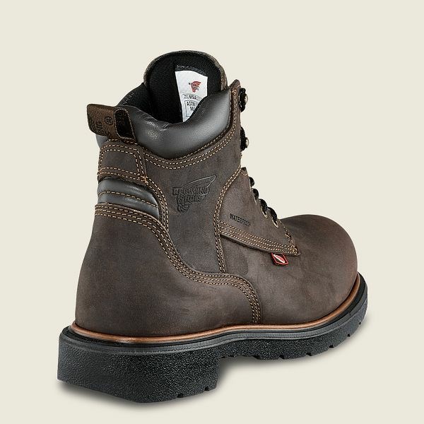 Men's Red Wing DynaForce 6-inch Insulated, Waterproof Soft Toe Boot Work Boots Brown | NZ9183RDP