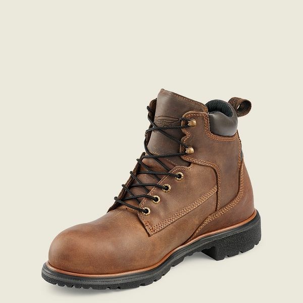 Men's Red Wing DynaForce 6-inch Safety Toe Boots Brown | NZ2095AVC