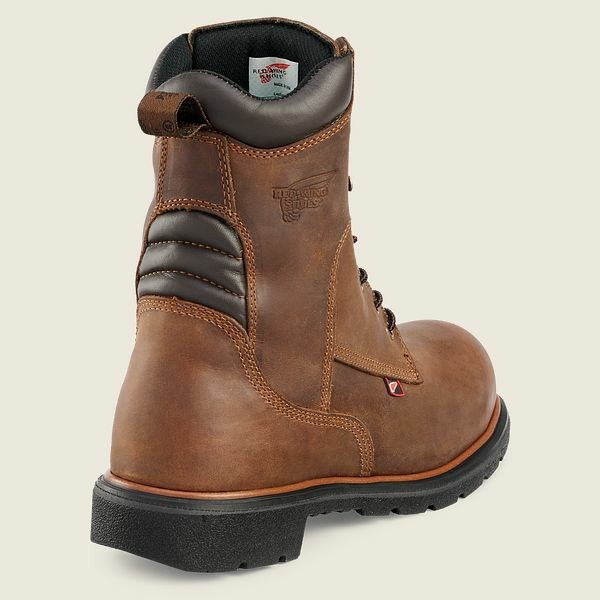 Men's Red Wing DynaForce 8-inch Safety Toe Boots Brown | NZ7092QCS