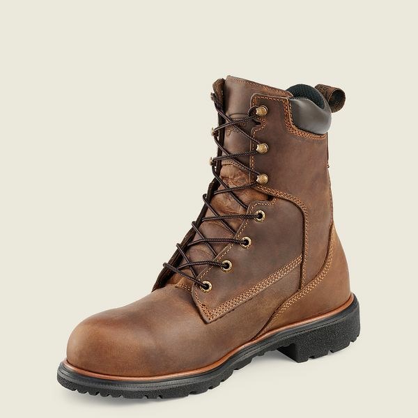 Men's Red Wing DynaForce 8-inch Safety Toe Boots Brown | NZ7092QCS