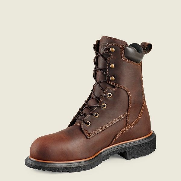 Men's Red Wing DynaForce 8-inch Waterproof Soft Toe Boot Work Boots Brown | NZ4356LBT