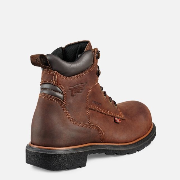 Men's Red Wing Dynaforce® 6-inch Waterproof Shoes Brown | NZ4603ESP