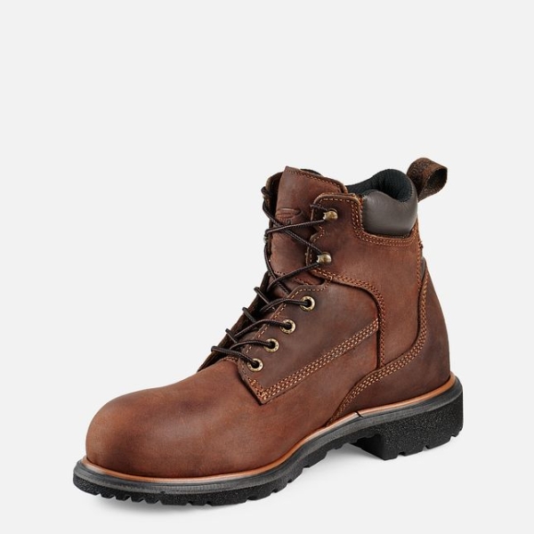 Men's Red Wing Dynaforce® 6-inch Waterproof Shoes Brown | NZ4603ESP