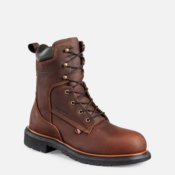 Men\'s Red Wing Dynaforce® 8-inch Waterproof Work Boots Brown | NZ1945PWX