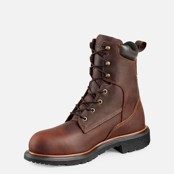 Men's Red Wing Dynaforce® 8-inch Waterproof Shoes Brown | NZ6257QEO