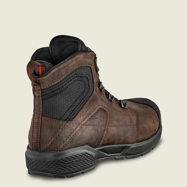 Men's Red Wing Exos Lite 6-inch Waterproof Safety Toe Boots Brown / Black | NZ0169WKY