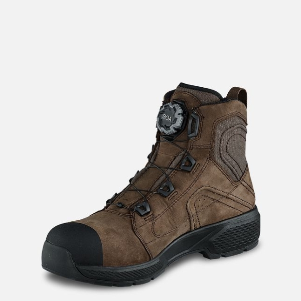 Men's Red Wing Exos Lite 6-inch Waterproof Work Boots Brown | NZ2531MQD