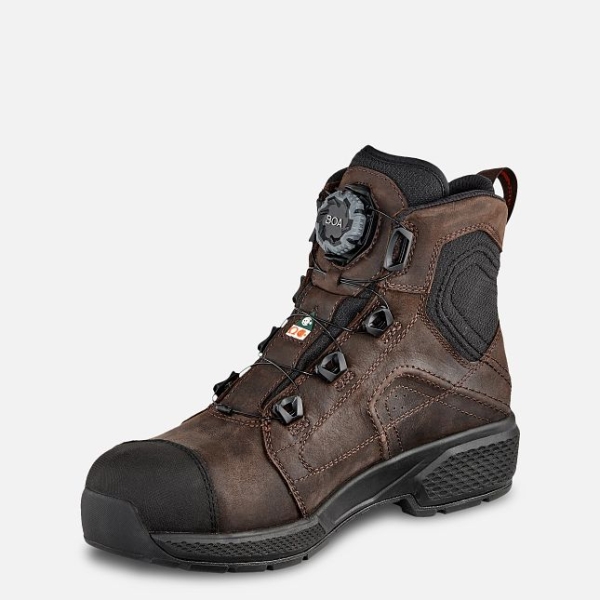 Men's Red Wing Exos Lite 6-inch Waterproof Work Shoes Brown | NZ2610OGX