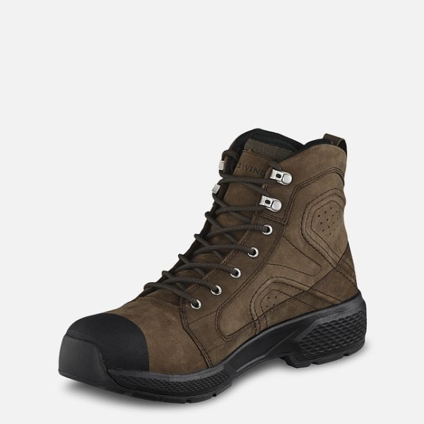 Men's Red Wing Exos Lite 6-inch Waterproof Work Boots Brown | NZ5470LRN