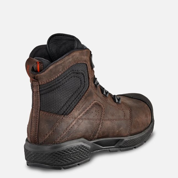 Men's Red Wing Exos Lite 6-inch Waterproof Safety Shoes Brown | NZ5482GDS