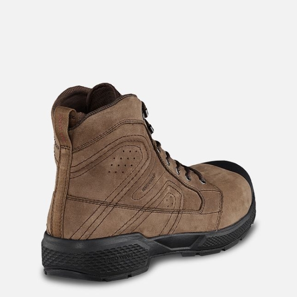 Men's Red Wing Exos Lite 6-inch Waterproof Safety Shoes Brown | NZ7513IQJ